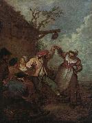 Jean-Antoine Watteau Peasant Dance Sweden oil painting reproduction